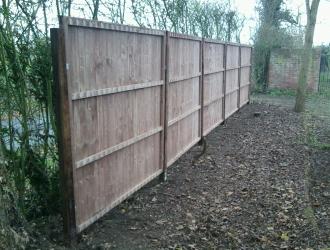 Erect fence panels