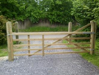 4 gateposts and one gate